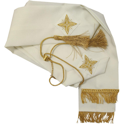 Capa pluvial com Cruces beige