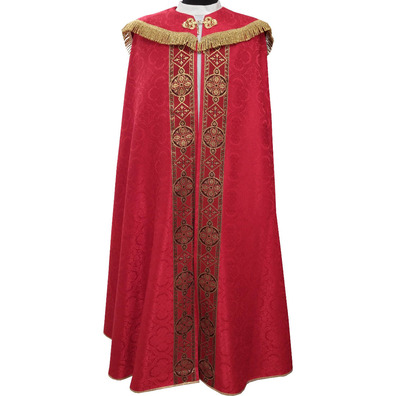 Capa pluvial cor damasco vermelho