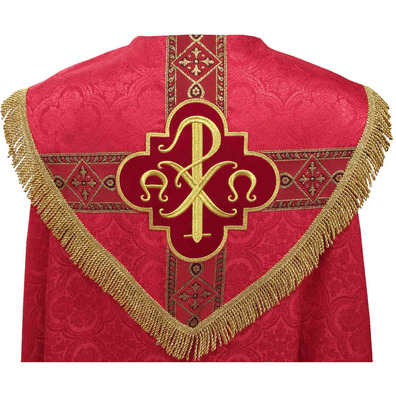 Capa pluvial cor damasco vermelho