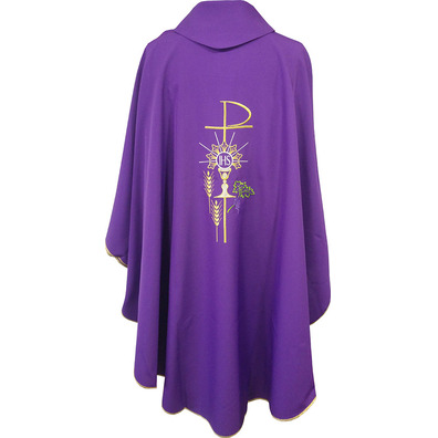 Casulla com ribetes morado