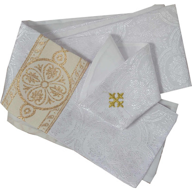 Casullas para sacerdotes | Damasco e veludo branco