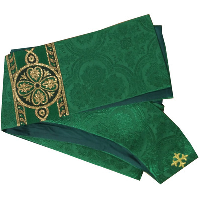 Casullas para sacerdotes | Damasco e veludo verde