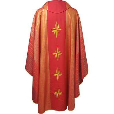 Casulla em quatro cores | Bordados Cruz vermelho