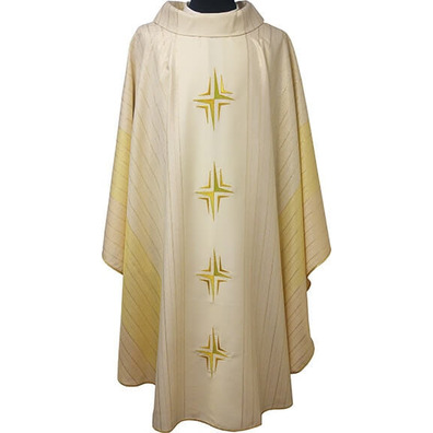 Casulla em quatro cores | Bordados Cruz beige