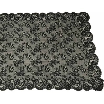 Mantilla retangular preta para Semana Santa