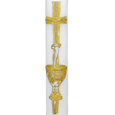 Velas de Bautizo decoradas em relevo