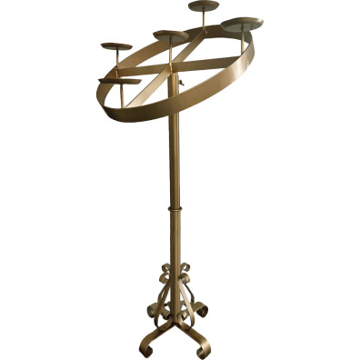 Coroa do Advento com base | 5 velas | Igreja Católica