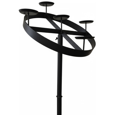 Corona de Adviento negra con base | 5 velas