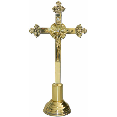 Crucifijo de mesa com base circular