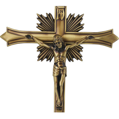 Cruz dourada para mesa de altar