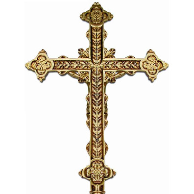 Cruz paroquial de bronze | Quatro Evangelistas