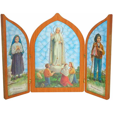 Quadro Virgem de Fátima - Tríptico das aparições