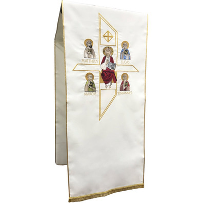 Cubre ambón | Bordado Pantocrátor e Quatro Evangelistas beige
