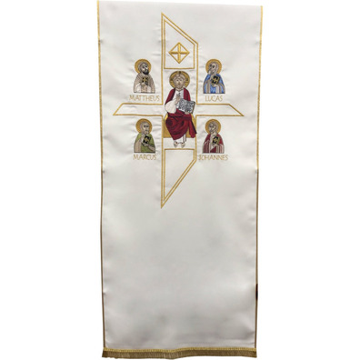Cubre ambón | Bordado Pantocrátor e Quatro Evangelistas beige