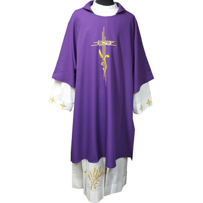Dalmática nas quatro cores litúrgicos morado