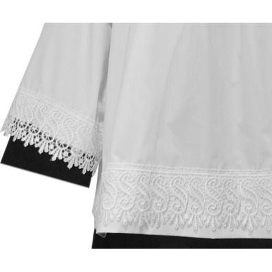 Roquete de monaguillo com ponteiro de guipur