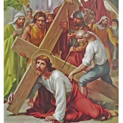 Via Crucis de madeira | 15 estações dourados
