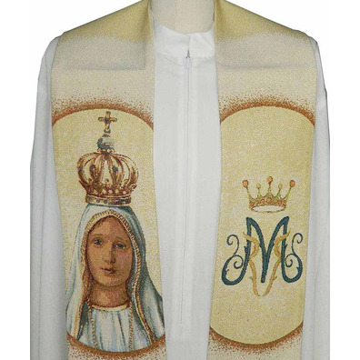 Estola mariana com Nossa Senhora de Fátima