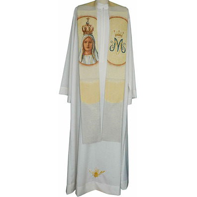 Estola mariana com Nossa Senhora de Fátima