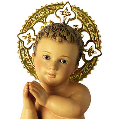 Menino Jesus com aureola para berço