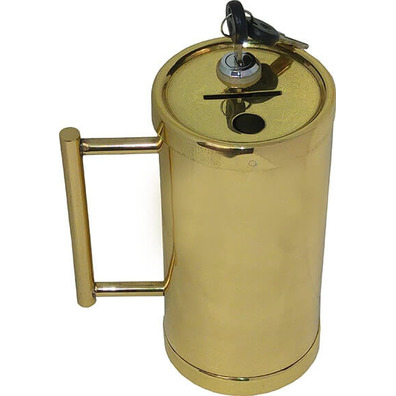 Limosnero de metal dourado