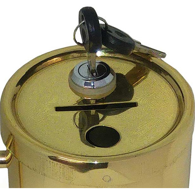 Limosnero de metal dourado