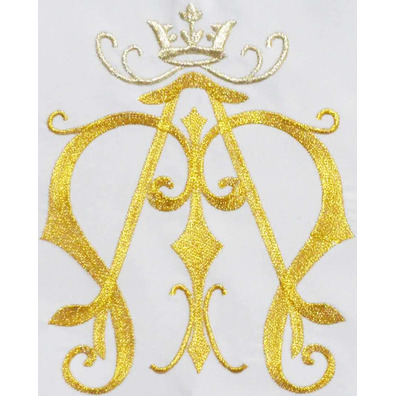 Mantel de altar com monograma mariano