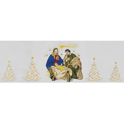 Mantel Natal com motivos religiosos