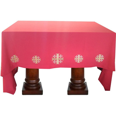 Manteles para altar da Igreja Católica Vermelha