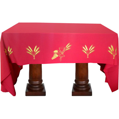 Manteles para mesa de altar com tecido vermelho