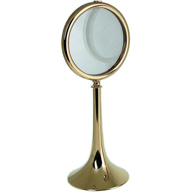 Ostensório liso de metal dourado
