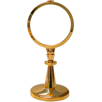 Ostensório em metal dourado