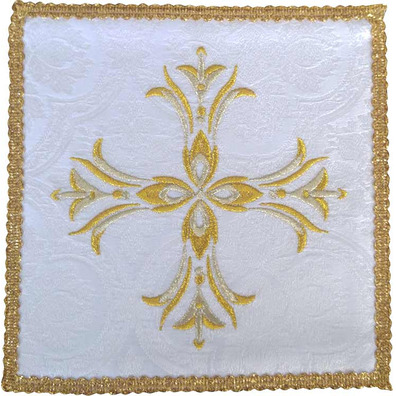 Palia bordado Cruz | Panhos de altar branco