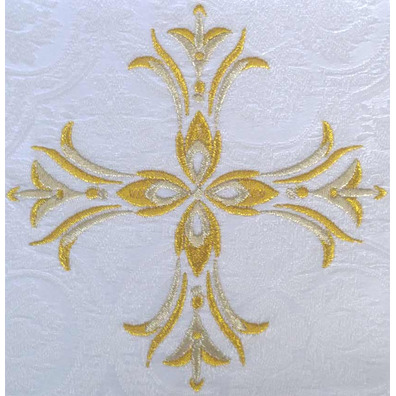 Palia bordado Cruz | Panhos de altar branco
