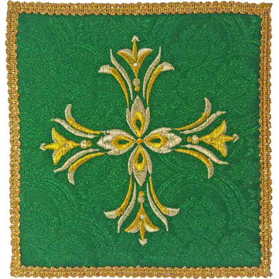 Palia bordado Cruz | Panhos de altar verde