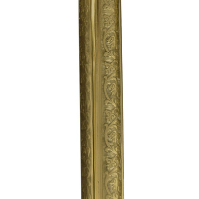 Porta estandartes mariano de bronze - Vara repujada