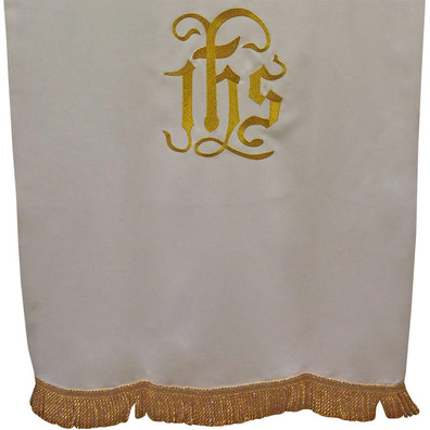 Paño cobre atril com IHS bordado branco