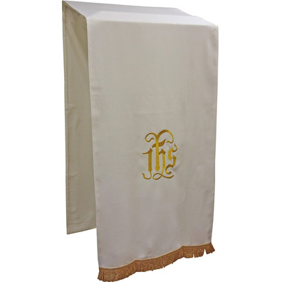 Paño cobre atril com IHS bordado branco