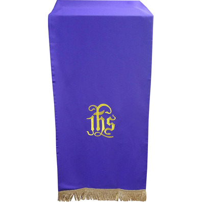 Paño cobre atril com IHS bordado morado