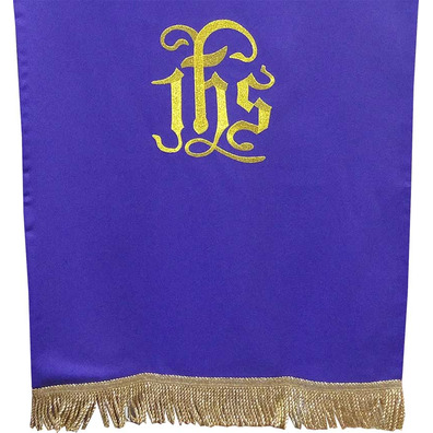 Paño cobre atril com IHS bordado morado