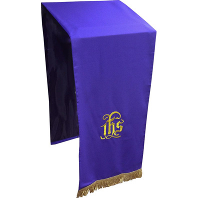 Paño cobre atril com IHS bordado morado