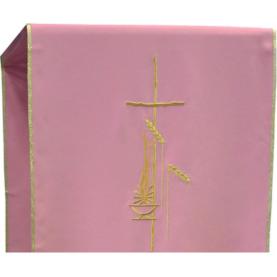 Pão de atril de poliéster com fleco de ouro rosa