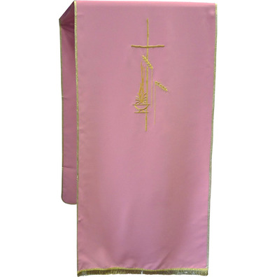 Pão de atril de poliéster com fleco de ouro rosa
