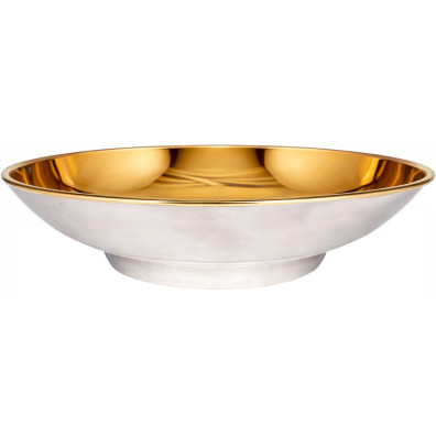 Patena de prata lisa com 10 cm de diâmetro