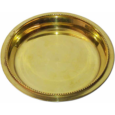 Patena de metal dourado