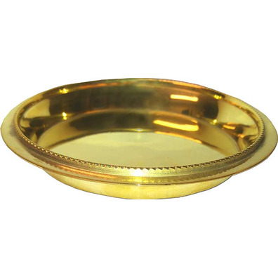 Patena de metal dourado
