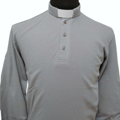 Polo clergyman cinzento claro | M/L