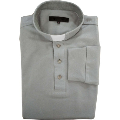 Polo clergyman cinzento claro | M/L