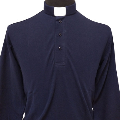 Polo clergyman azul marinho M/L