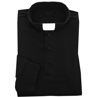 Polos negros para sacerdote | Manga longa